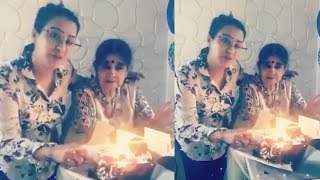 Shilpa Shinde CUTS CAKE With Mother | Mother's Day Celebration