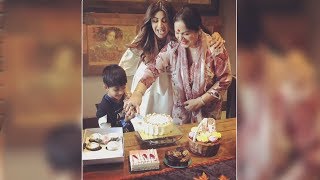 Shilpa Shetty Cuts Cake With Mother, Celebrates Mother's Day