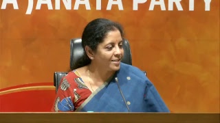 Press Conference by Smt Nirmala Sitharaman at BJP Central Office, New Delhi