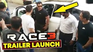 Salman Khan MACHO ENTRY With Bodyguard At RACE 3 TRAILER LAUNCH