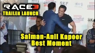Salman Khan HUGS Anil Kapoor At RACE 3 TRAILER LAUNCH | Best Moment