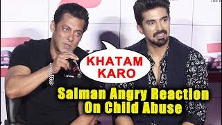 Salman Khan Angry Reaction On CHILD ABUSE | Race 3 Trailer Launch