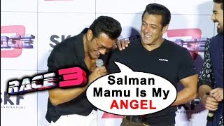 Salman Khan And Bobby Deol BEST MOMENT At Race 3 Trailer Launch
