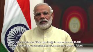 (German subtitled) Message by PM Narendra Modi on 2nd IDY