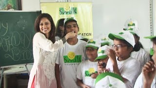 Nushrat Bharucha Celebrates Her Birthday With Kids Of Smile Foundation