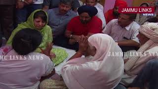 Mehbooba visits R S Pura, condoles with border shelling hit families