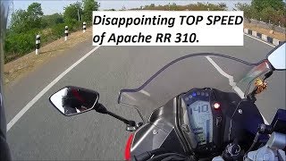 Disappointing TOP SPEED of Apache RR 310.