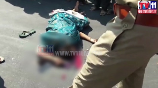 WOMAN DIED IN ACCIDENT ISNAPUR X ROAD TV11 NEWS 6TH FEB 2017