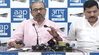 AAP Leader Dilip Pandey led by MP Sanjay Singh Briefs on 4 Years of Modi Govt
