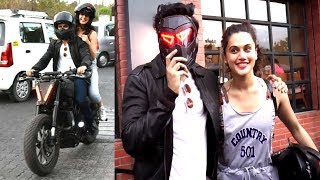 Harshvardhan Kapoor And Taapsee Pannu Take BiKe Ride To Promote ‘Bhavesh Joshi Superhero’