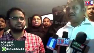 AIMIM DHARNA AT GHMC WARD  OFFICE YOUSUFGUDA AGAINST TRS     TV11 NEWS 25TH MARCH 2017
