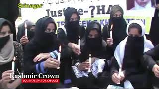 Video|Kashmir Tehreek Khawateen Protest In Favour Of Asiya And Nelofar In Srinagar.