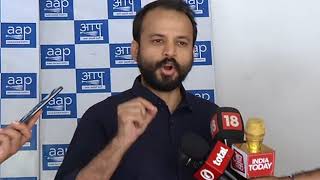 AAP Leader Ashish Khetan Briefs Media on CBI raid at Satyendra Jain's House