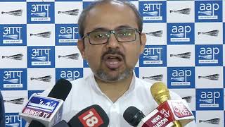 AAP Leader Dilip Pandey Briefs Media on CBI raid at Satyendra Jain's House