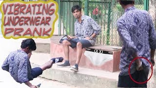 VIBRATING Underwear on Brother in PUBLIC | Pranks in india | ANB Team