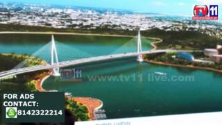 CABLE BRIDGE SHANKUSTHAPANA  BY KTR AT DURGAMCHERUVU MADHAPUR TV11 NEWS  26TH APR 2017