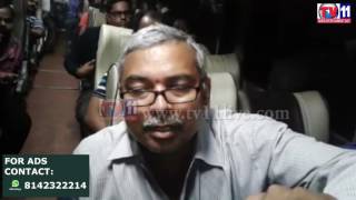 DRUNKEN DRIVER LEFT BUS  AFTER PASSENGERS PROTEST AT ADDANKI TV11 NEWS 6TH MAY 2017
