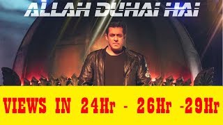 Allah Duhai Song Views Growth Comparison In 24 Hours - 26 Hours - 29 Hours I Race 3