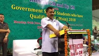 Delhi CM Arvind Kejriwal Addresses Students at the Interaction who qualified IIT-JEE Mains 2018