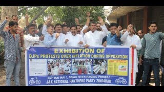 JKNPP stages protest against price hike in Jammu