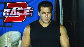 Salman Khan At Mehboob Studio For RACE 3 Promotion