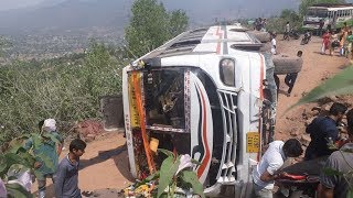 2 critical, 12 injured as bus turns turtle near Udhampur