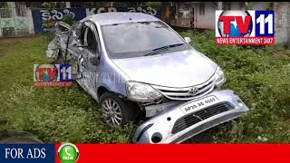 MAJOR BUS ACCIDENT & PERSON DEAD AT WYRA, KHAMMAM TV11 NEWS 12TH AUG 2017