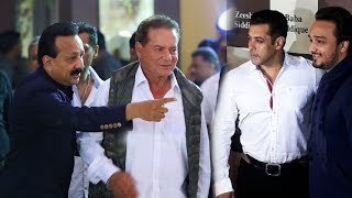 Salman Khan's Father Salim Khan And Arbaaz At Baba Siddique Iftaar Party 2018