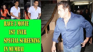 RACE 3 First Special Screening In MUMBAI Salman Bobby MS Dhoni Sakshi  And Many More