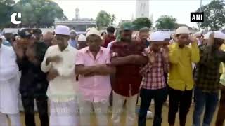 Eid-ul-Fitr: People offer prayers at Thiruvananthapuram’s Chandrasekharan Nair Stadium