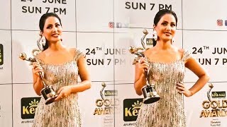 Gorgeous Hina Khan At GOLD Awards 2018 Red Carpet | Style Icon Award Award
