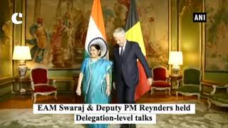 EAM Swaraj meets Deputy PM of Belgium Didier Reynders