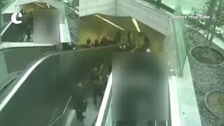 Horrifying! Escalator swallowed a man; the video will give you nightmares