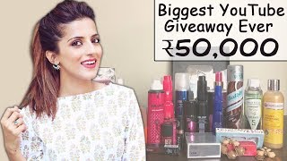 Biggest YouTube Giveaway Ever | Products Worth ₹50,000 Only For My Fans | Knot Me Pretty