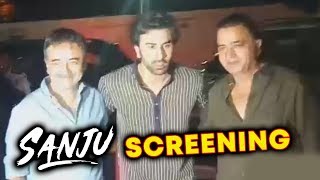 Ranbir Kapoor And Rajkumar Hirani At SANJU MOVIE SCREENING