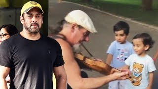 Salman Khan Nephew Ahil Funny Moment With Violin Player On Street