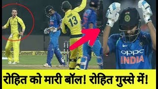 Rohit Sharma Hits By Throw On Helmet In India Vs Australia 4Th Odi Bengaluru