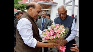Rajnath Singh discusses security, other issues with Governor N N Vohra