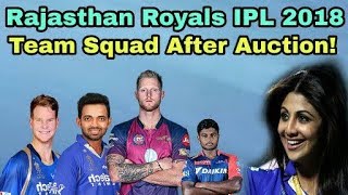 IPL 2018: Rajasthan Royals (RR) Team Squad After Auction| Cricket News Today