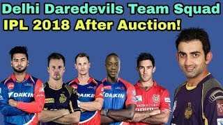 IPL 2018: Delhi Daredevils (DD) Team Squad After Auction| Cricket News Today