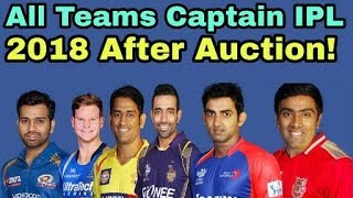 IPL 2018: All Teams Captain After Auction | Cricket News Today