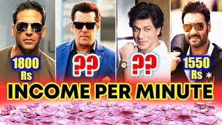 Bollywood Actor's Per Minute Remuneration | Salman Khan, Akshay Kumar, Shahrukh Khan, Ajay devgn