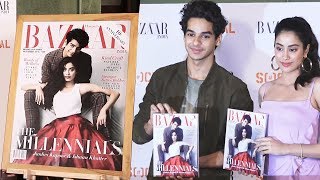 Janhvi Kapoor & Ishaan Khatter At The Launch Of Harper Bazaar Magazine | Dhadak Promotion