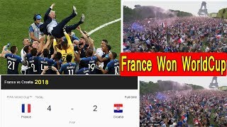 France Beats Croatia To Win FIFA World Cup Second Time In History I Fans Celebration Started