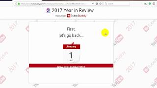 How To Check Your YouTube Channel Year in Review 2017 - TubeBuddy