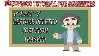 How To Restore Deleted Post From Trashed 2018