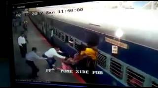 CCTV | MAN SAVED A Girl | From train accidents caught on camera