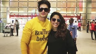 Priyank Sharma And Hina Khan Spotted At Airport