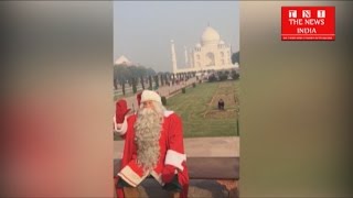 Real santa claus visited agra city