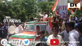 Congress Party Huge Rally Taken Out From Bahadurpura to Gandhi Bhavan